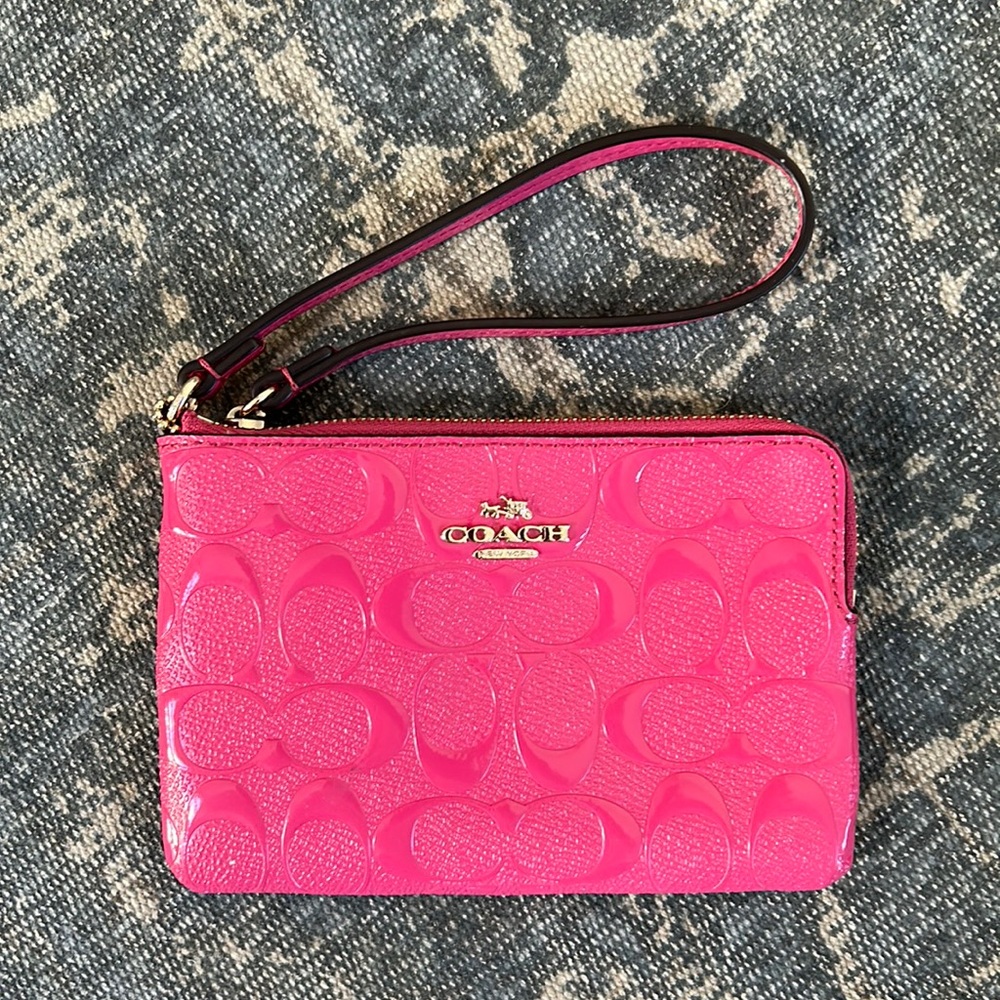 Pink Coach Wristlet